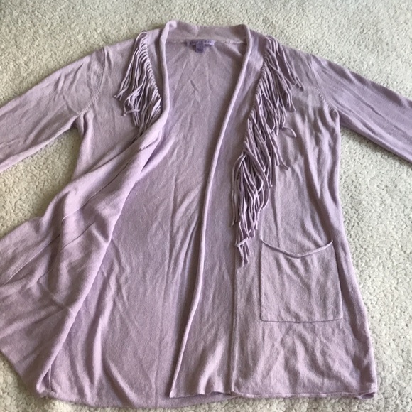 Grainne & Co linen blend fringe cardigan 1 S - Picture 5 of 10